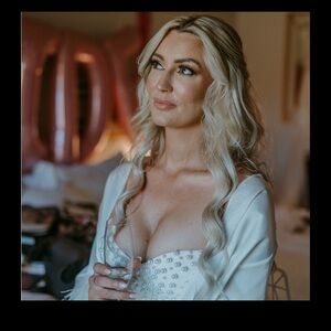 Voir Bridal Robe water lily in silk and Iris Lingerie Set